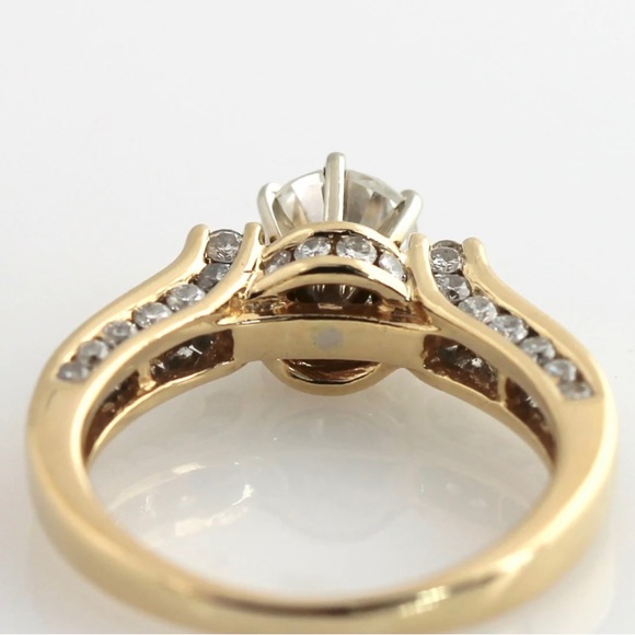 Vintage from the 1970’s 14K Yellow Gold 1.87 CTW Diamond Wedding Ring Size 7.0 - Picture 3 of 9